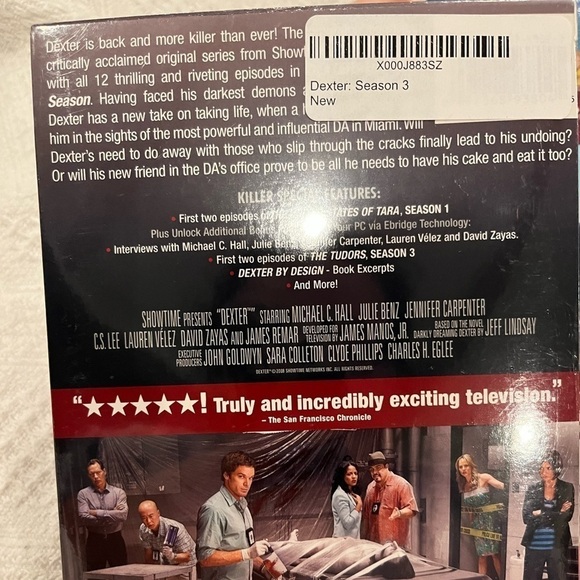 New & Sealed Dexter DVDs | Season 3, Season 4 & Season 5 | Showtime DVD Bundle - Picture 3 of 7
